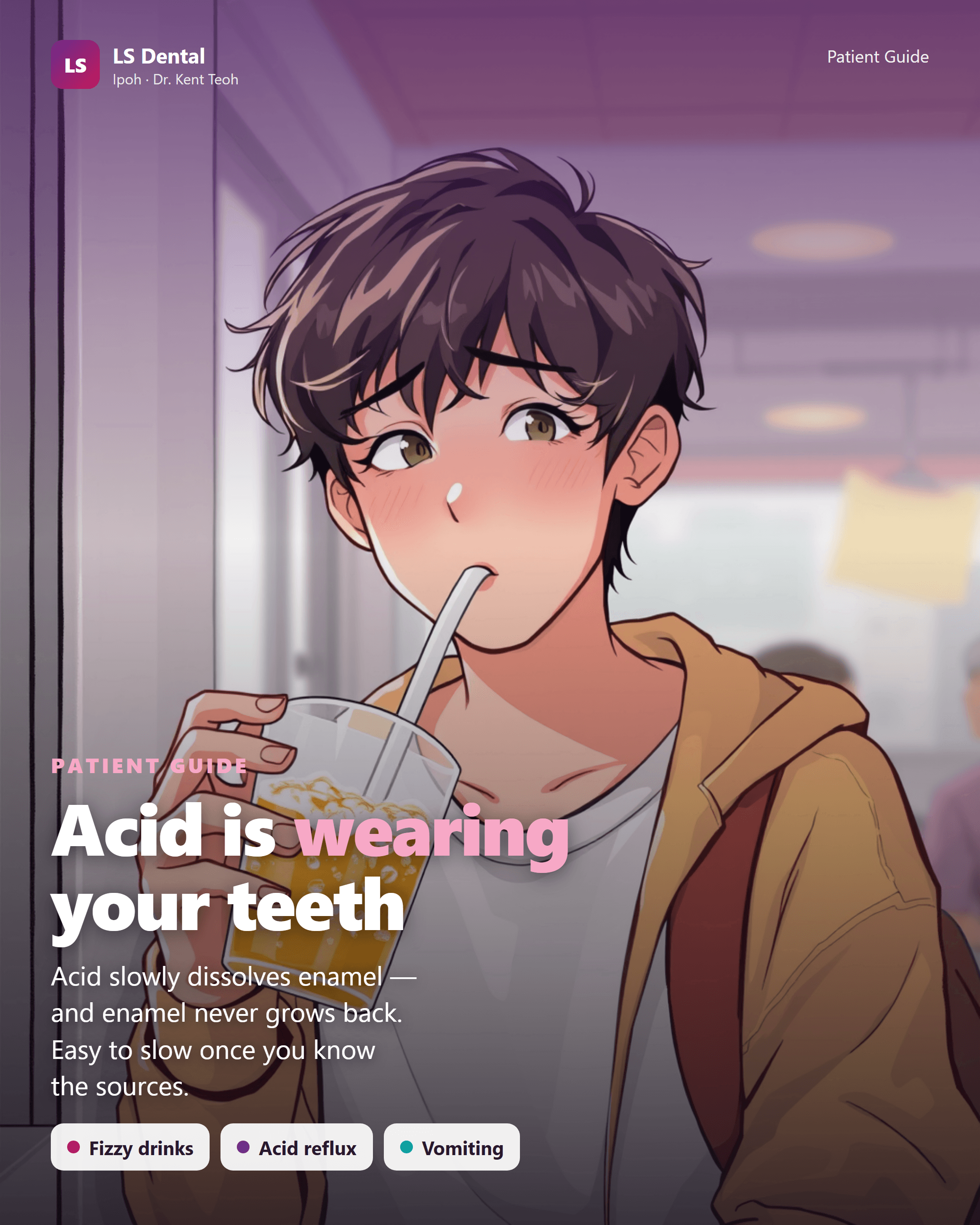 Acid is wearing your teeth