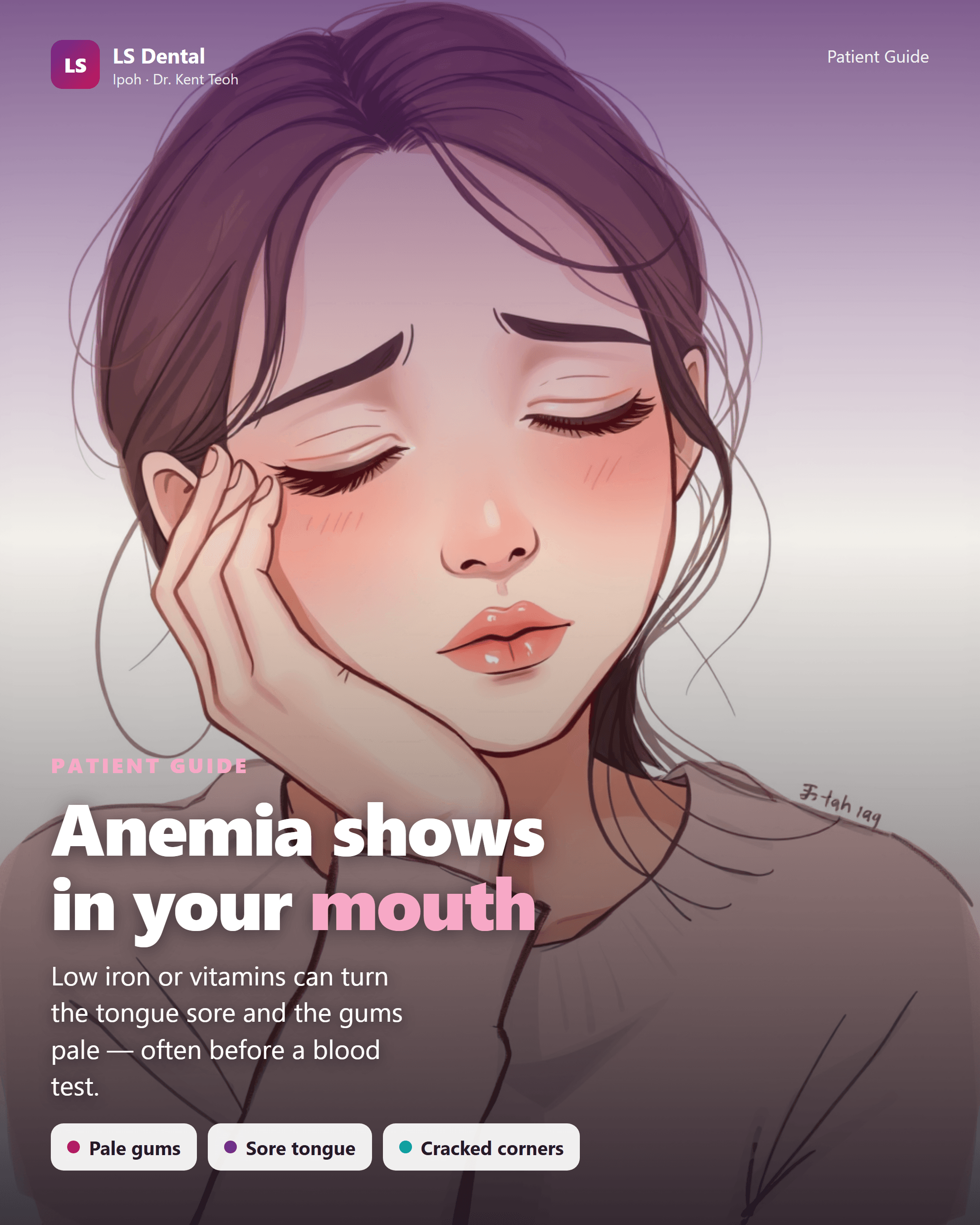 Anemia shows in your mouth