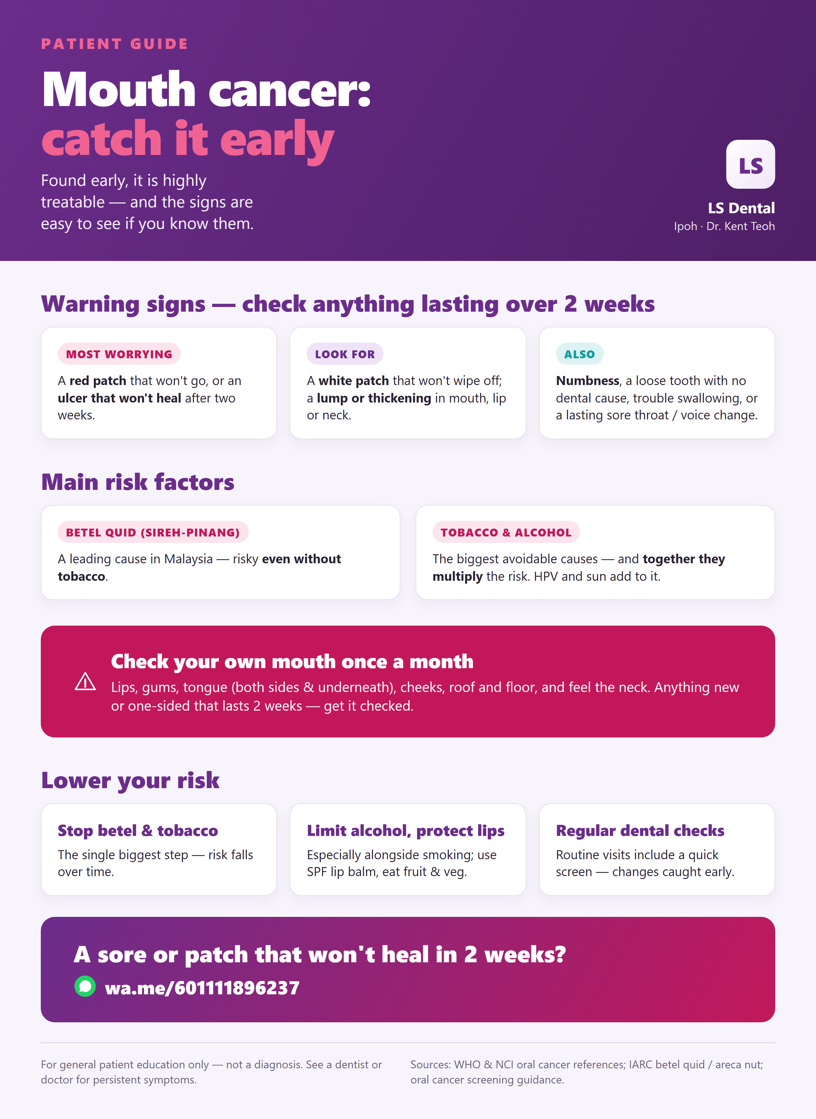 Mouth cancer: catch it early